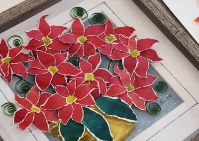 Ann Woods Torn paper floral