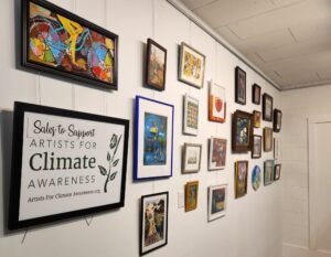Artists for Climate Awareness show at Bloomington Fine Arts Supply