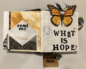Jessica Kovan collage, “What Is Hope?”