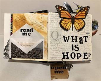 Jessica Kovan collage, “What Is Hope?”