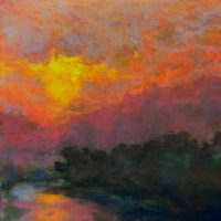 Sunset in wet pastel by Avon Waters