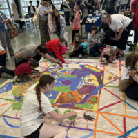 Sand mandala in progress 