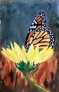 Monarch painting by Nadine Ball