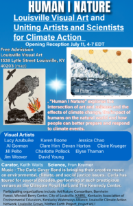 Louisville Human Nature Climate Art event poster