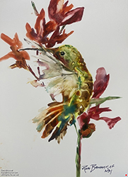 Rena Brouwer Hummingbird painting