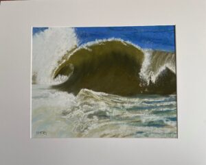 painting of an ocean wave