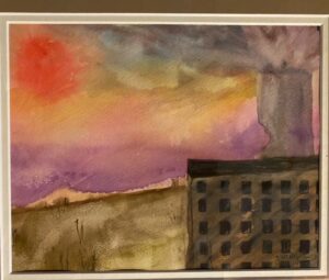 painting "Chemical Sunrise," by Zane Mackey