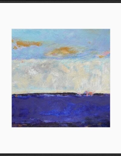 painted scene of ocean and sky