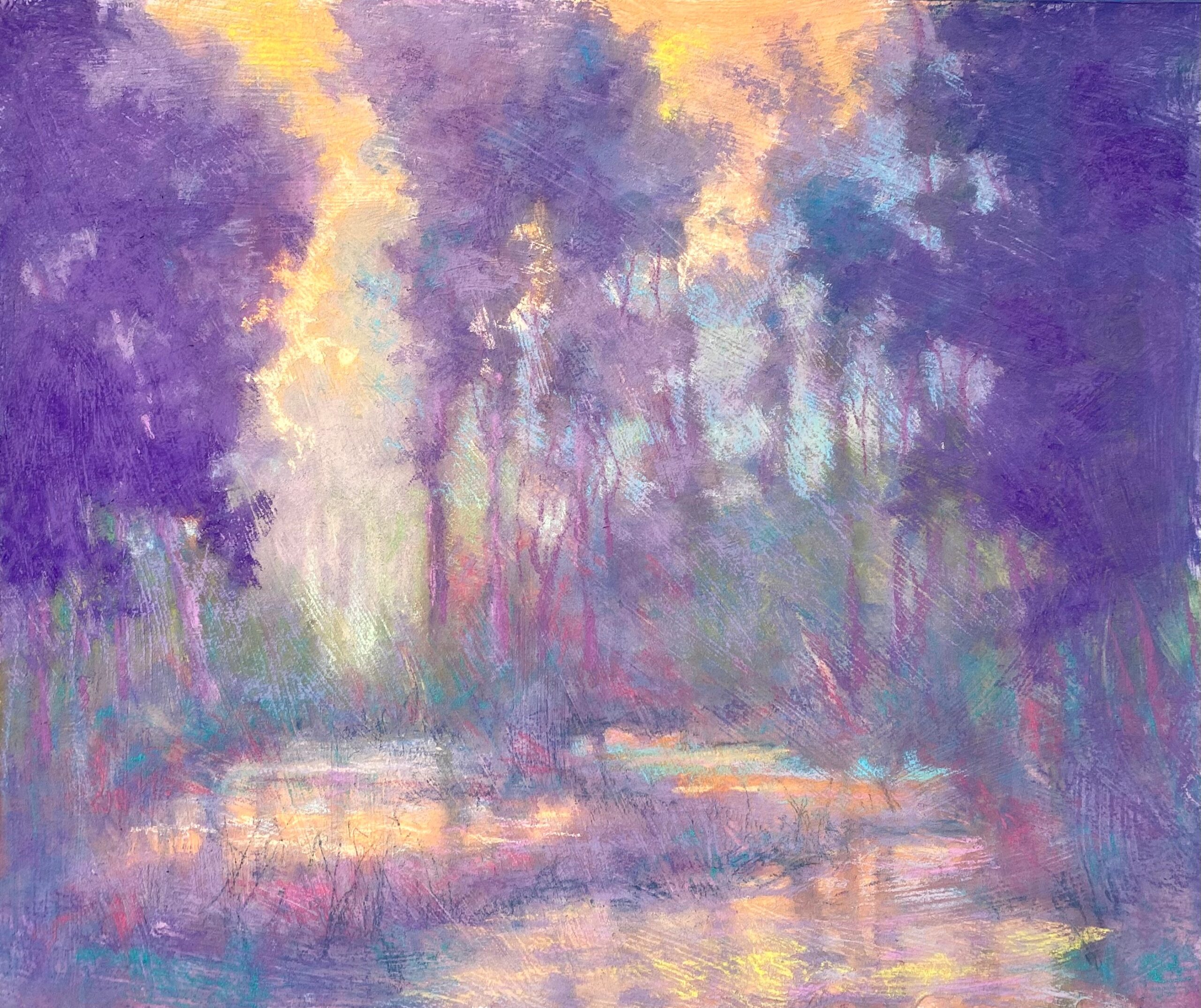 Landscape painting in pastel by Avon Waters